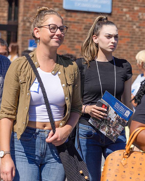 Students walking on campus